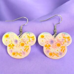Floral Mouse Head Earrings
